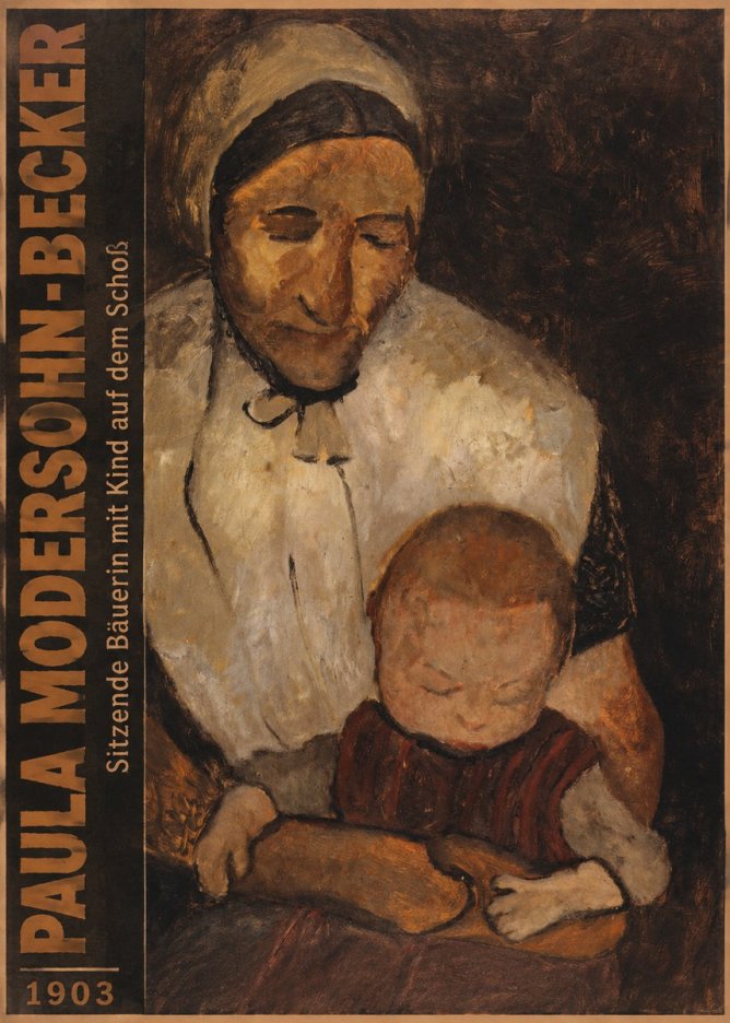 Paula Modersohn-Becker Sitzende Bäuerin Mit Kind Auf Dem Schoß No3 - Plakat