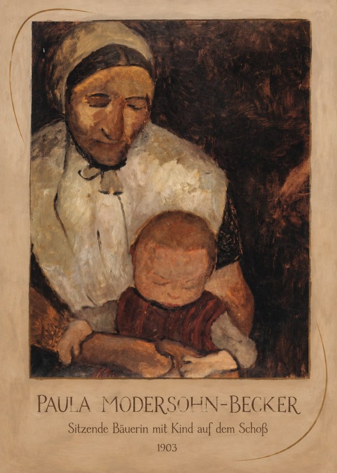 Paula Modersohn-Becker Sitzende Bäuerin Mit Kind Auf Dem Schoß No4 - Plakat