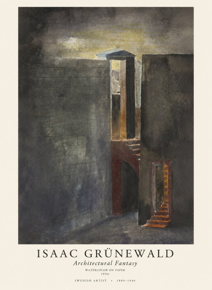 Isaac Grünewald Architectural Fantasy No1 - Plakat