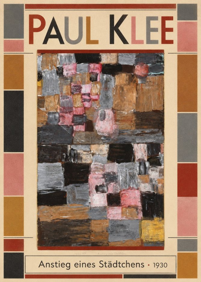 Paul Klee Anstieg Eines Städtchens No1 - Plakat
