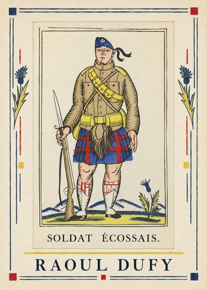 Raoul Dufy Soldat Écossais. No6 - Plakat