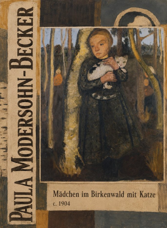 Paula Modersohn-Becker Mädchen Im Birkenwald Mit Katze No3 - Plakat