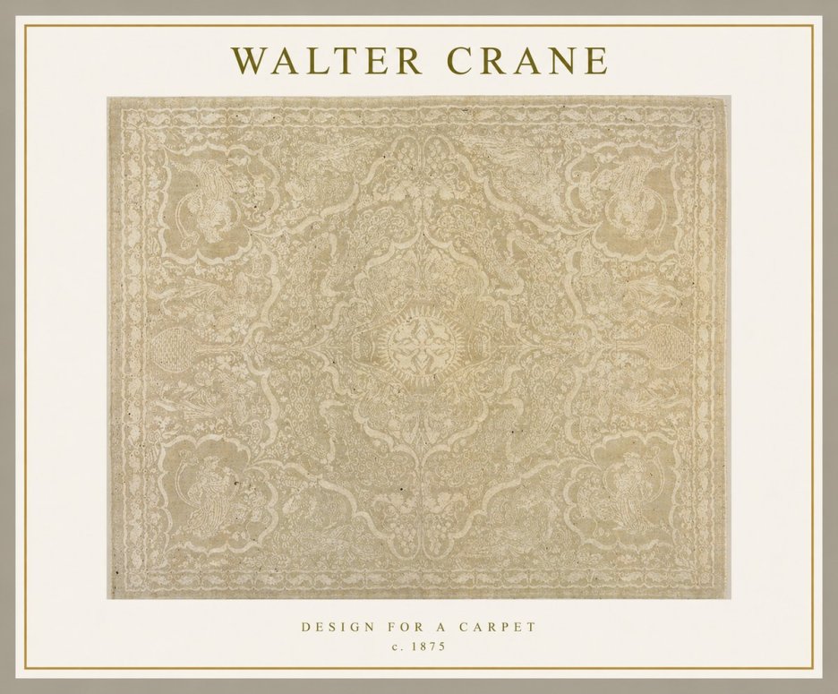 Walter Crane Design for a Carpet No1 - Plakat