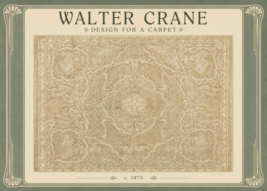 Walter Crane Design for a Carpet No4 - Plakat