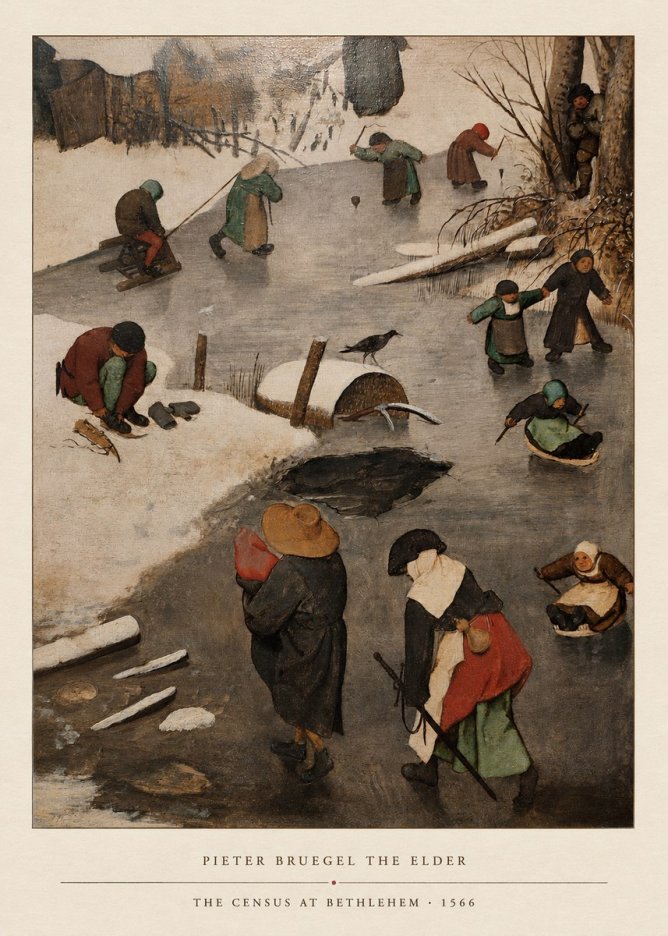 Pieter Bruegel The Census at Bethlehem II No4 - Plakat