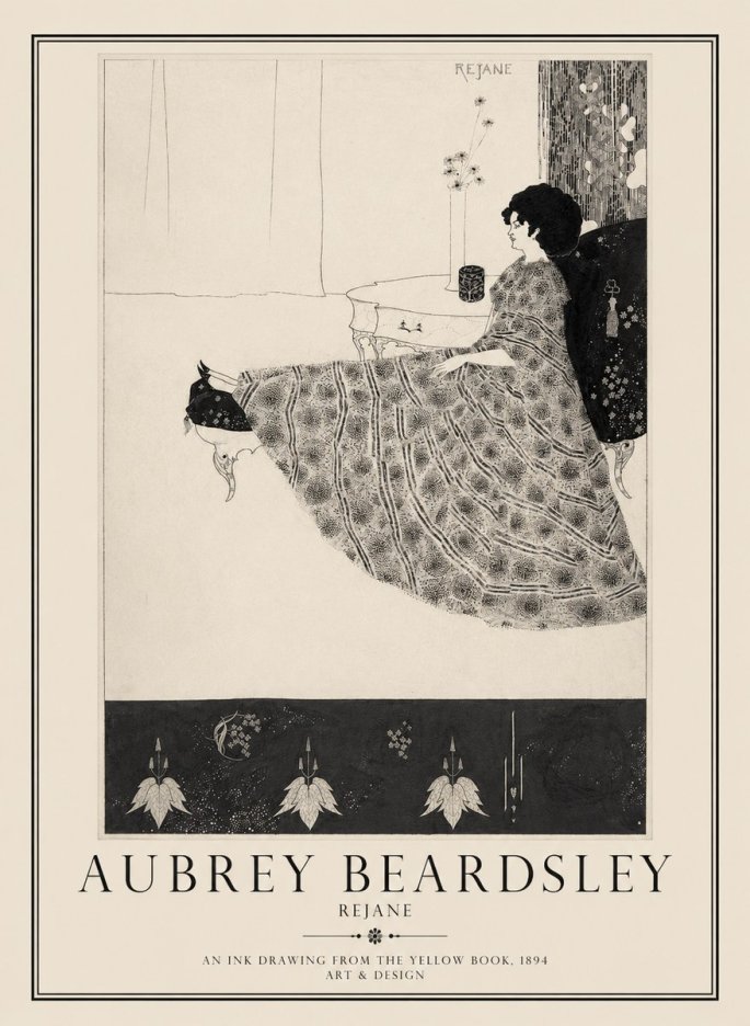 Aubrey Beardsley Rejane II No1 - Plakat