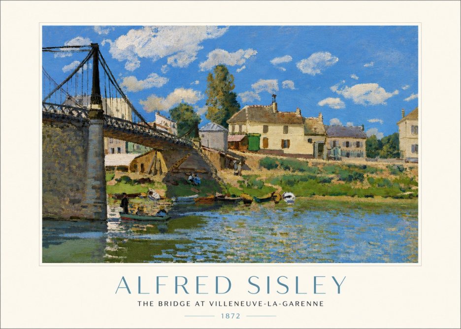 Sisley The Bridge at Villeneuve-la-garenne I No4 - Plakat