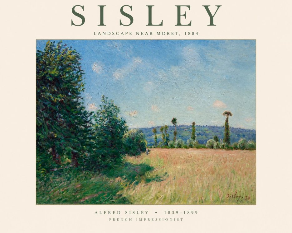 Sisley Landscape Near Moret, 1884 No1 - Plakat