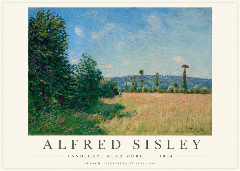 Sisley Landscape Near Moret, 1884 No3 - Plakat