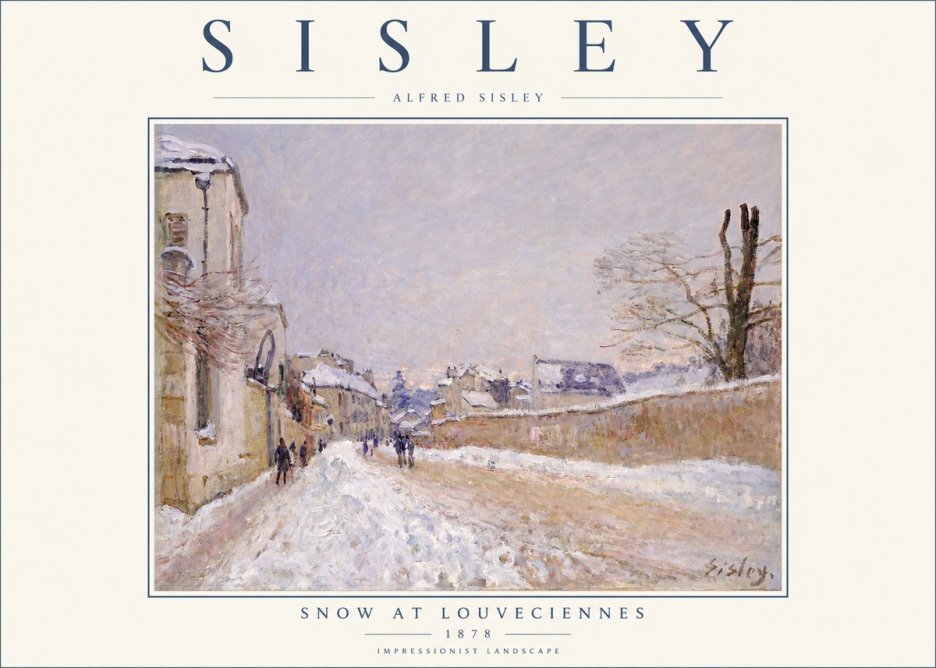 Sisley Snow at Louveciennes No2 - Plakat