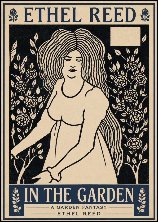 Ethel Reed In the Garden No6 - Plakat