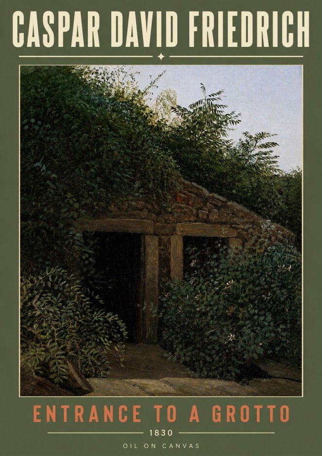 Caspar David Friedrich Entrance to a Grotto No6 - Plakat