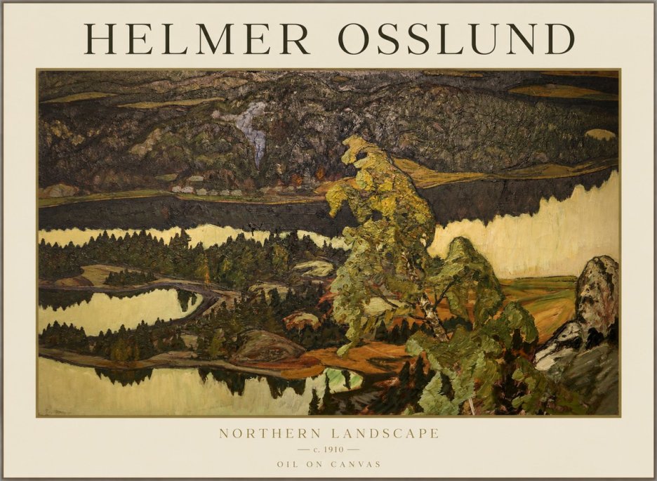 Helmer Osslund Northern Landscape No1 - Plakat