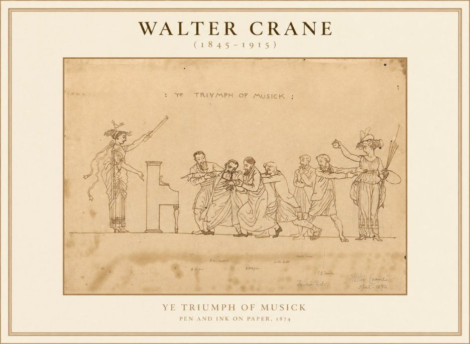 Walter Crane Ye Triumph of Musick No1 - Plakat