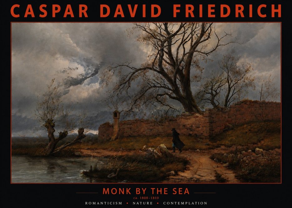 Caspar David Friedrich Autumn Landscape with Ruin No6 - Plakat