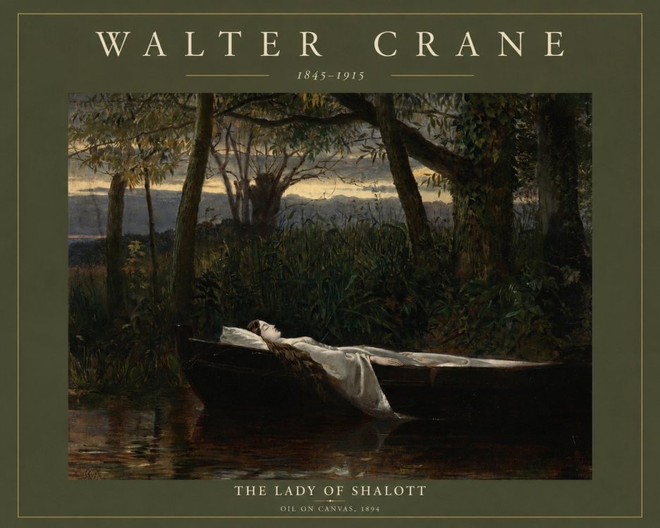Walter Crane The Lady of Shalott No2 - Plakat