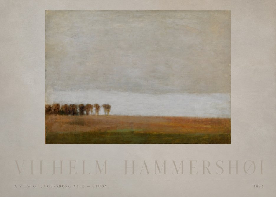 Vilhelm Hammershøi A View of Jægersborg Allé - Study No4 - Plakat