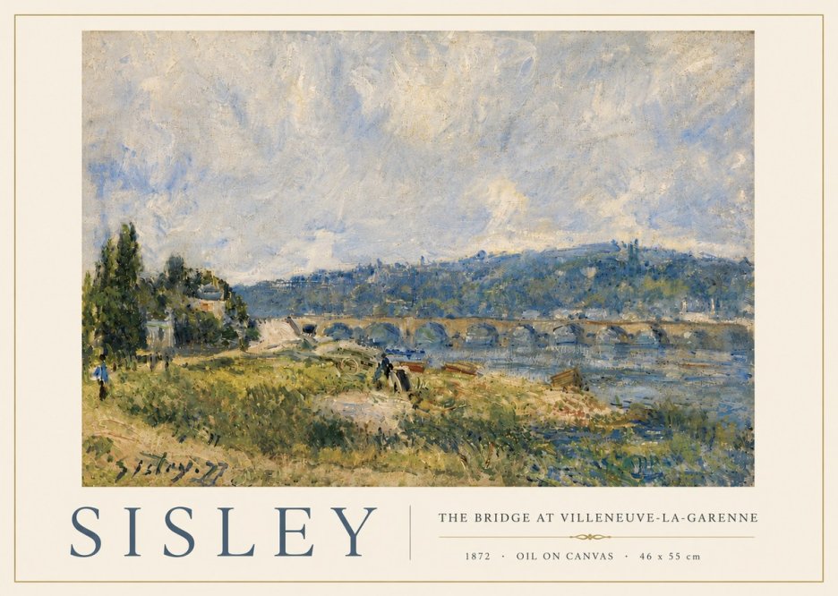 Sisley The Bridge at Villeneuve-la-garenne II No6 - Plakat
