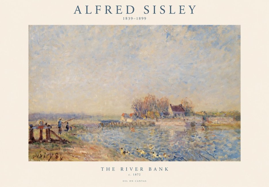Sisley The River Bank I No1 - Plakat