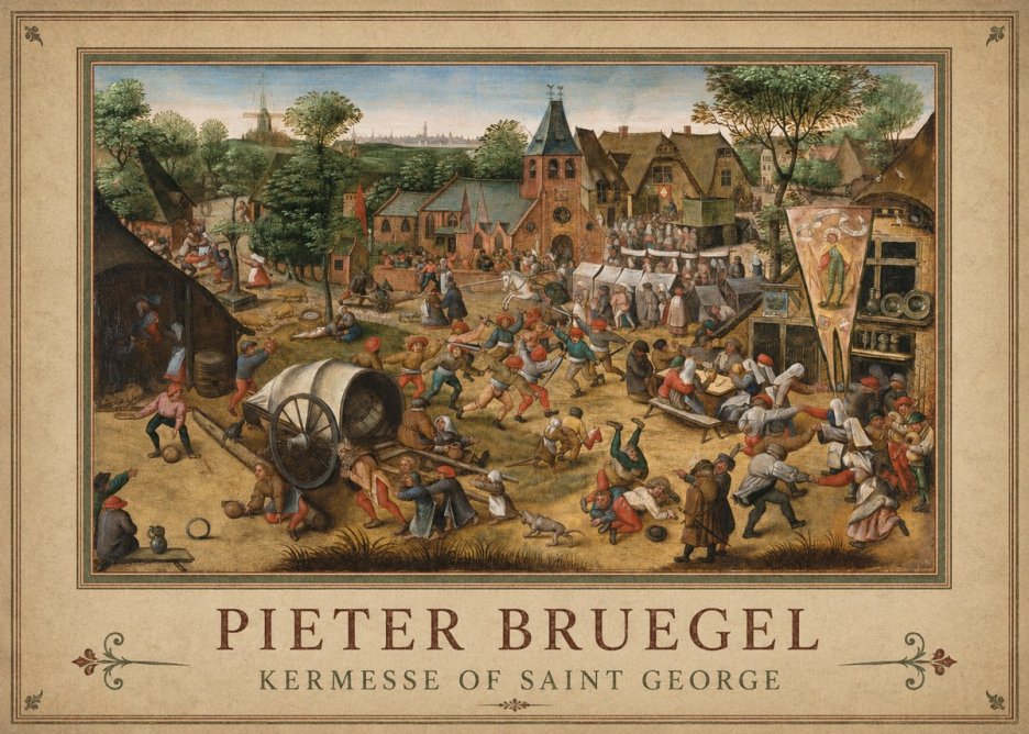 Pieter Bruegel Kermesse of Saint George No1 - Plakat