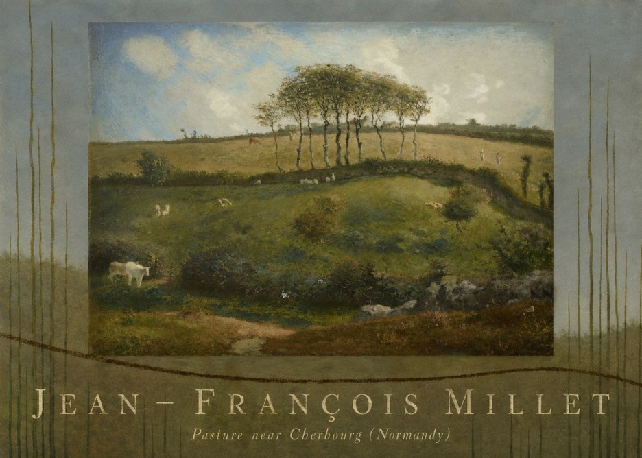Jean-François Millet Pasture Near Cherbourg (Normandy) No6 - Plakat