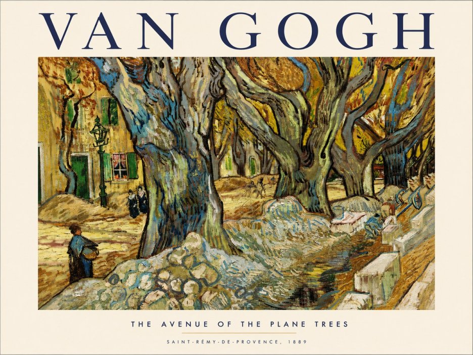 Van Gogh The Avenue of the Plane Trees No3 - Plakat