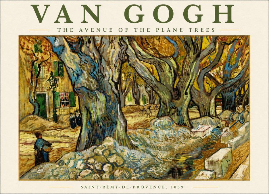 Van Gogh The Avenue of the Plane Trees No5 - Plakat