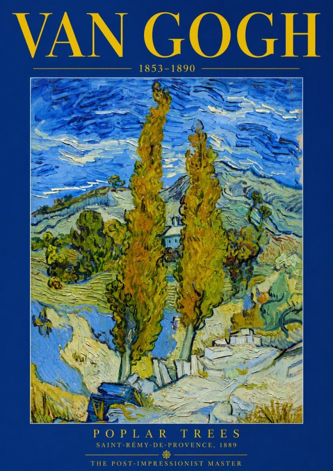 Van Gogh Poplar Trees No4 - Plakat