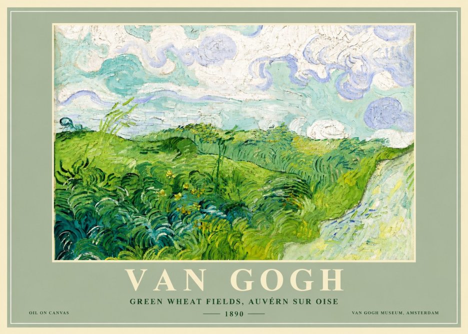 Van Gogh Green Wheat Fields, Auvern Sur Oise No4 - Plakat