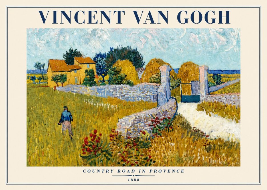 Van Gogh Country Road in Provence I No4 - Plakat