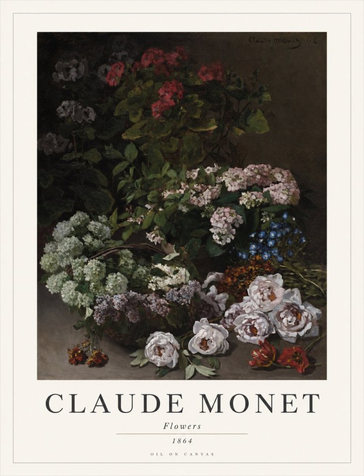 Monet Flowers No1 - Plakat