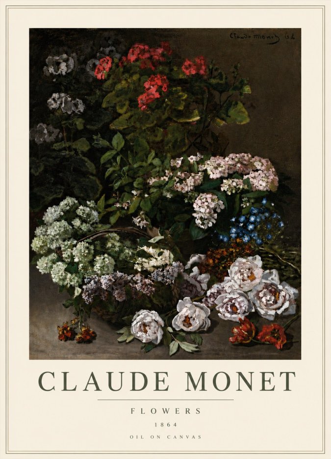 Monet Flowers No5 - Plakat