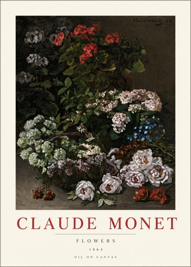Monet Flowers No6 - Plakat