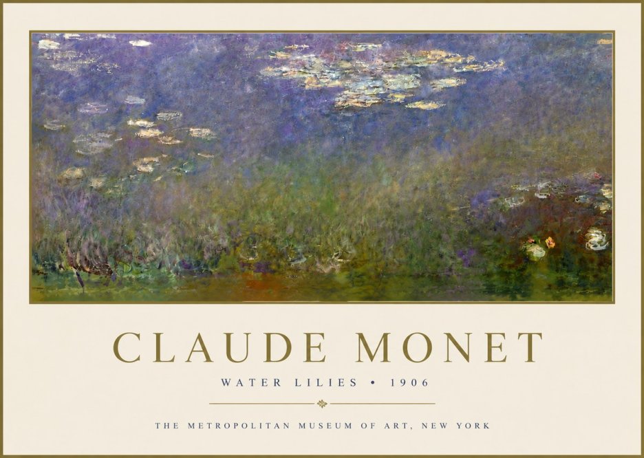 Monet Water Lilies - 1906 No5 - Plakat