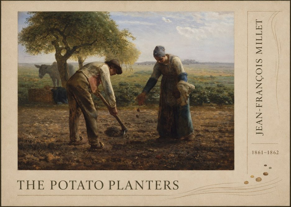 Jean-François Millet The Potato Planters No3 - Plakat