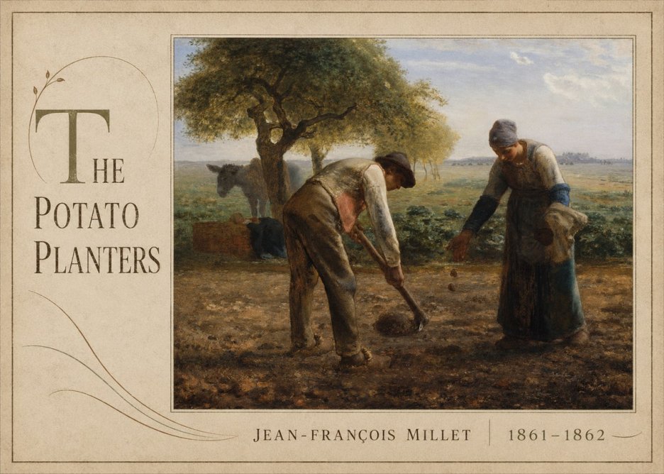 Jean-François Millet The Potato Planters No5 - Plakat