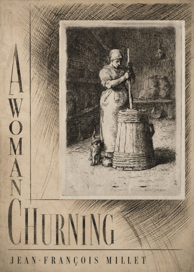 Jean-François Millet A Woman Churning No5 - Plakat