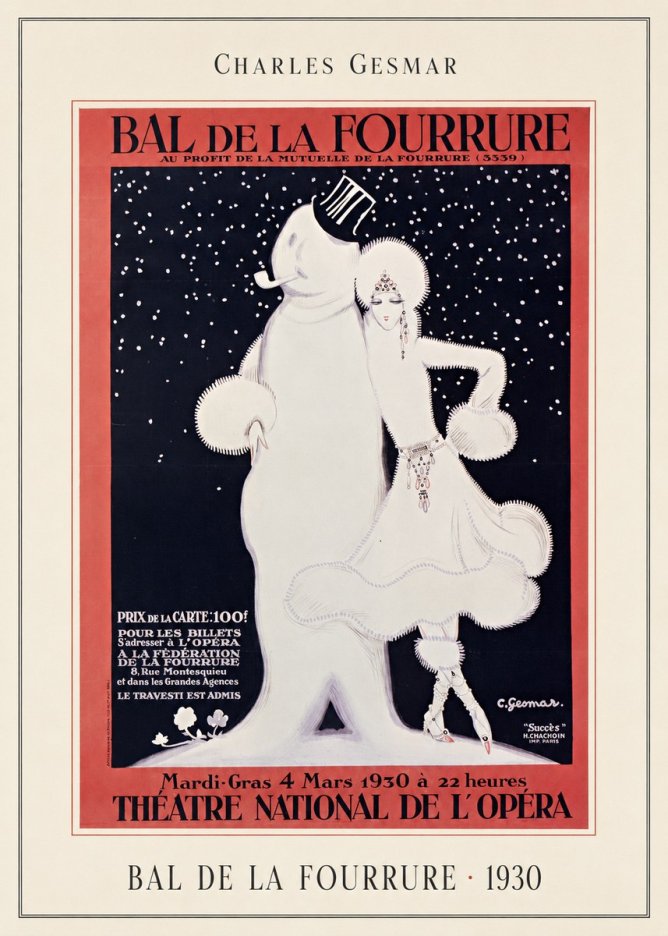 Charles Gesmar Bal De La Fourrure II No4 - Plakat