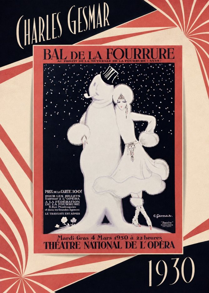 Charles Gesmar Bal De La Fourrure II No5 - Plakat