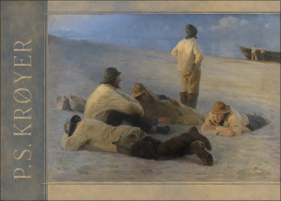P.S. Krøyer Fishermen on Skagen Beach No2 - Plakat