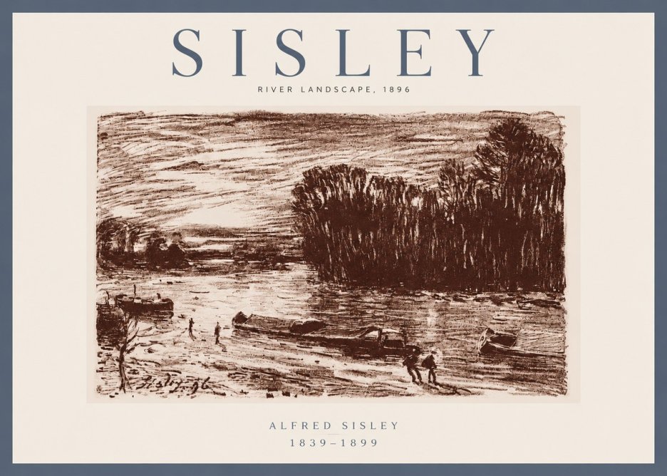 Sisley River Landscape No5 - Plakat