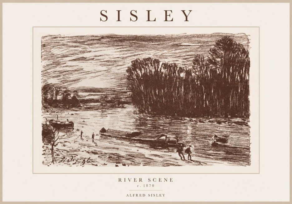 Sisley River Scene No1 - Plakat
