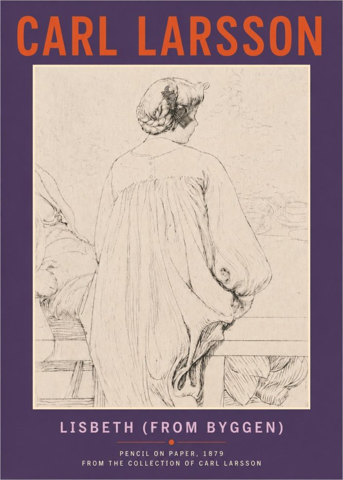 Carl Larsson Lisbeth (from Byggen) No4 - Plakat