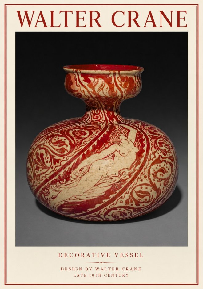 Walter Crane Decorative Vessel No1 - Plakat