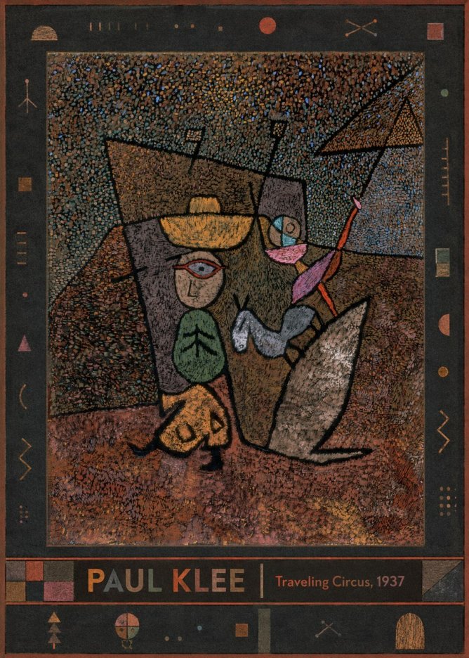Paul Klee Traveling Circus, 1937 No3 - Plakat