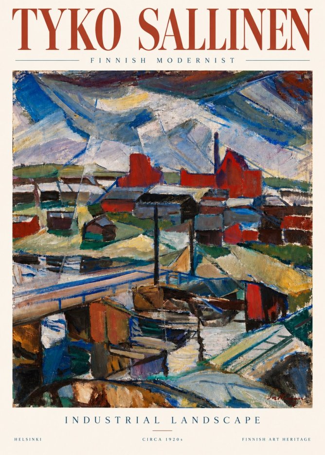 Tyko Sallinen Industrial Landscape No3 - Plakat