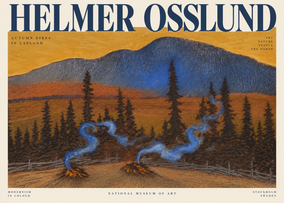 Helmer Osslund Twilight in the North No3 - Plakat