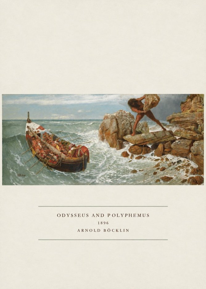 Arnold Böcklin Odysseus and Polyphemus No2 - Plakat