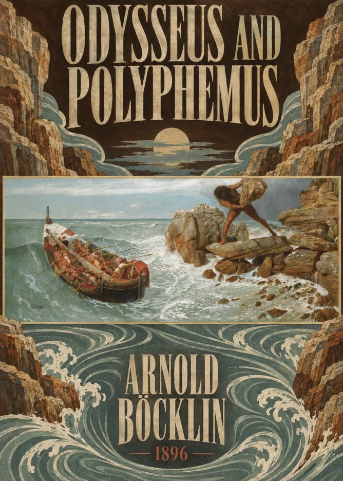 Arnold Böcklin Odysseus and Polyphemus No6 - Plakat