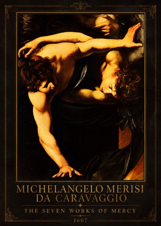 Michelangelo Merisi da Caravaggio The Seven Works of Mercy V No1 - Plakat